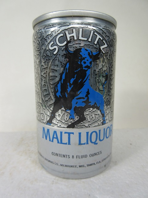 Schlitz Malt Liquor - 8oz - aluminum - T/O - Click Image to Close
